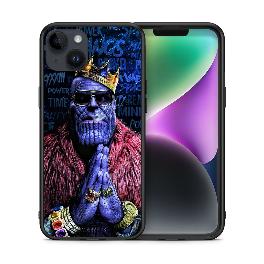 Θήκη iPhone 15 Plus Thanos PopArt από τη Smartfits με σχέδιο στο πίσω μέρος και μαύρο περίβλημα | iPhone 15 Plus Thanos PopArt case with colorful back and black bezels