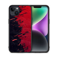 Thumbnail for Θήκη Αγίου Βαλεντίνου iPhone 14 Plus Red Paint από τη Smartfits με σχέδιο στο πίσω μέρος και μαύρο περίβλημα | iPhone 14 Plus Red Paint case with colorful back and black bezels