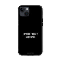 Thumbnail for iPhone 15 Plus Salute θήκη από τη Smartfits με σχέδιο στο πίσω μέρος και μαύρο περίβλημα | Smartphone case with colorful back and black bezels by Smartfits