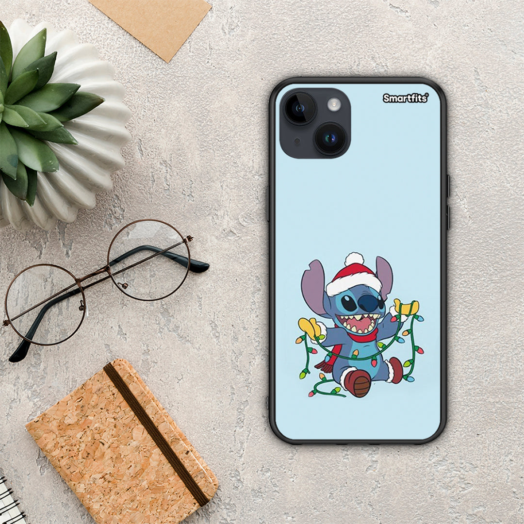 Santa Stich - iPhone 14 Plus case