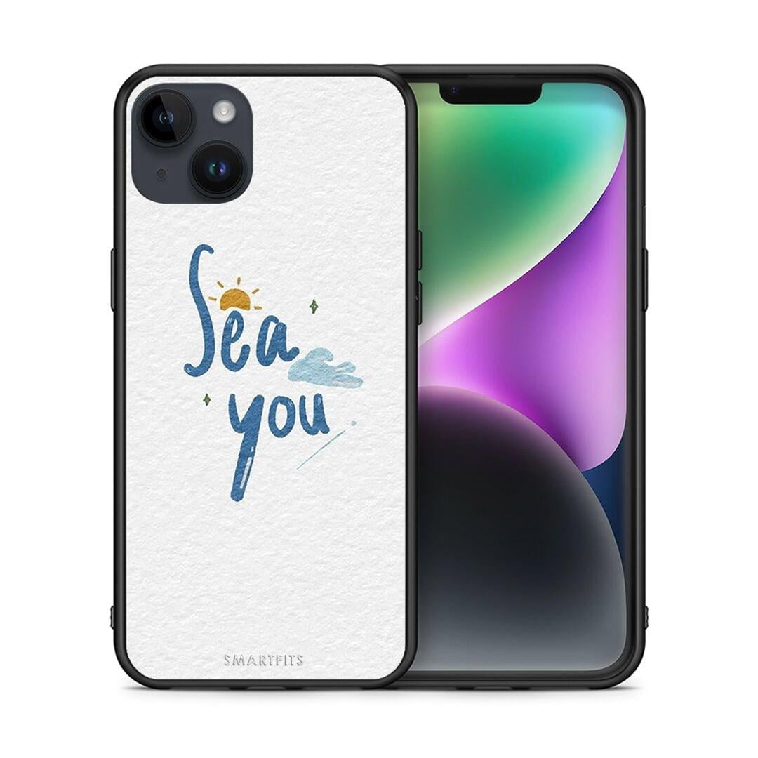 Θήκη iPhone 15 Plus Sea You από τη Smartfits με σχέδιο στο πίσω μέρος και μαύρο περίβλημα | iPhone 15 Plus Sea You case with colorful back and black bezels