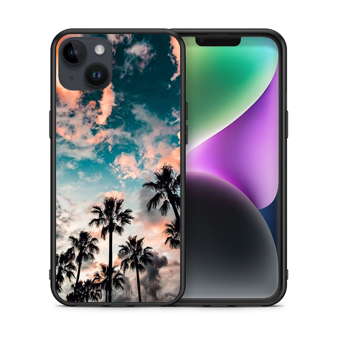 Θήκη iPhone 15 Plus Sky Summer από τη Smartfits με σχέδιο στο πίσω μέρος και μαύρο περίβλημα | iPhone 15 Plus Sky Summer case with colorful back and black bezels