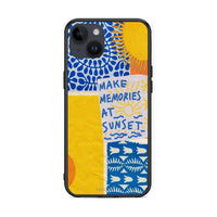 Thumbnail for iPhone 15 Plus Sunset Memories Θήκη από τη Smartfits με σχέδιο στο πίσω μέρος και μαύρο περίβλημα | Smartphone case with colorful back and black bezels by Smartfits