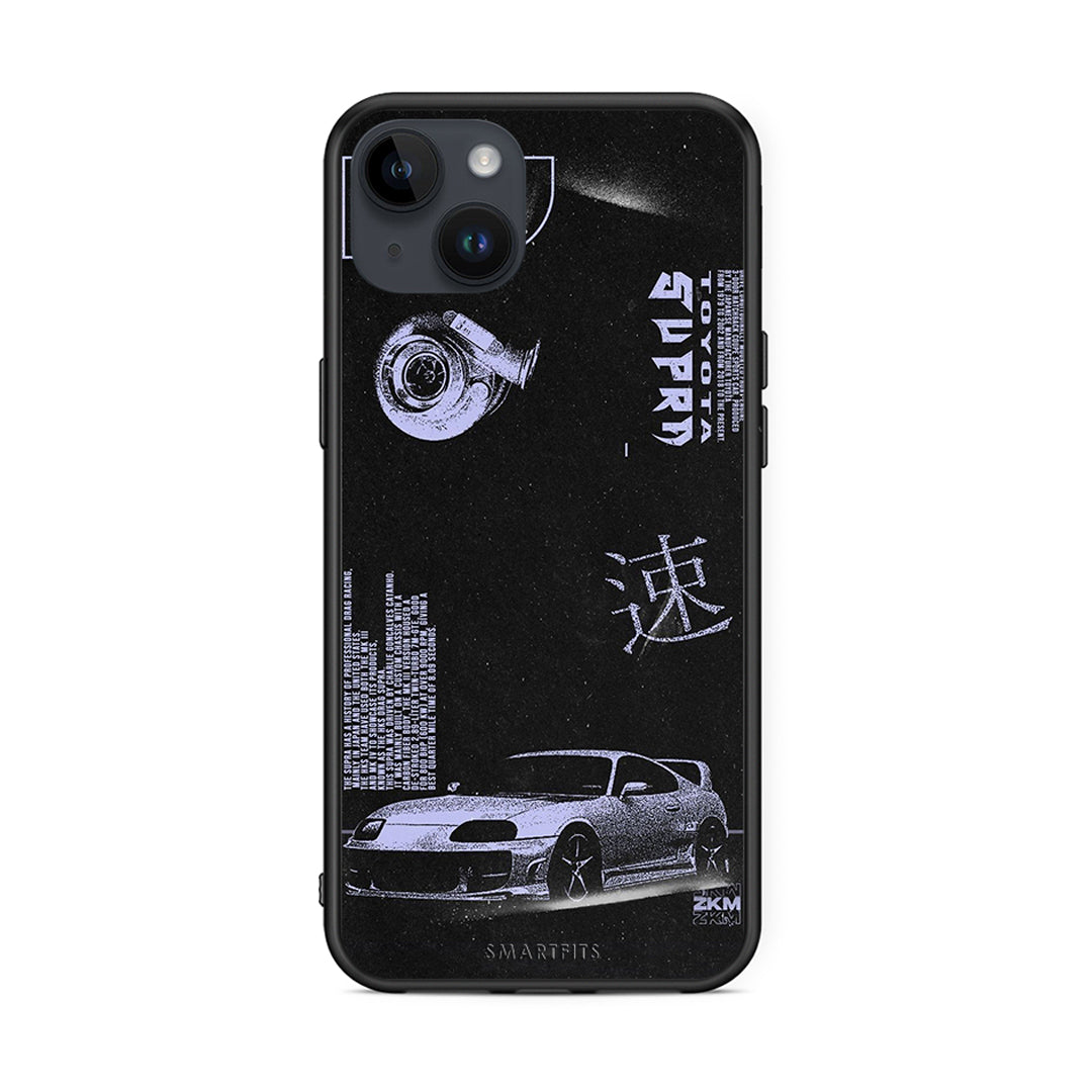 iPhone 15 Plus Tokyo Drift Θήκη Αγίου Βαλεντίνου από τη Smartfits με σχέδιο στο πίσω μέρος και μαύρο περίβλημα | Smartphone case with colorful back and black bezels by Smartfits