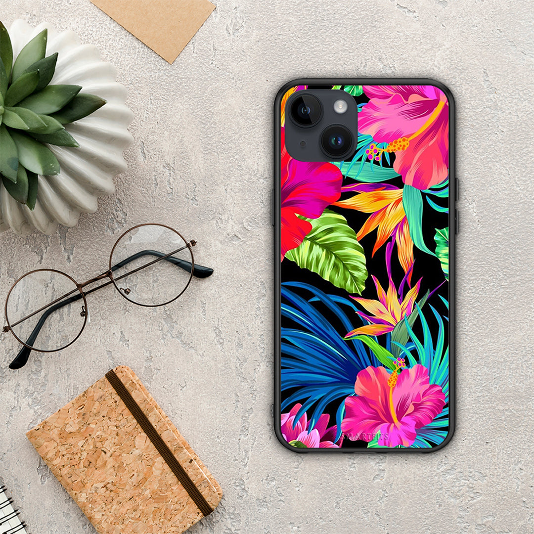 Tropical Flowers - iPhone 14 Plus case