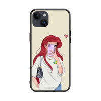 Thumbnail for iPhone 15 Plus Walking Mermaid Θήκη από τη Smartfits με σχέδιο στο πίσω μέρος και μαύρο περίβλημα | Smartphone case with colorful back and black bezels by Smartfits