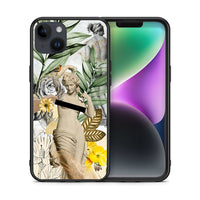 Thumbnail for Θήκη iPhone 14 Plus Woman Statue από τη Smartfits με σχέδιο στο πίσω μέρος και μαύρο περίβλημα | iPhone 14 Plus Woman Statue case with colorful back and black bezels