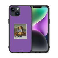 Thumbnail for Θήκη iPhone 14 Monalisa Popart από τη Smartfits με σχέδιο στο πίσω μέρος και μαύρο περίβλημα | iPhone 14 Monalisa Popart case with colorful back and black bezels