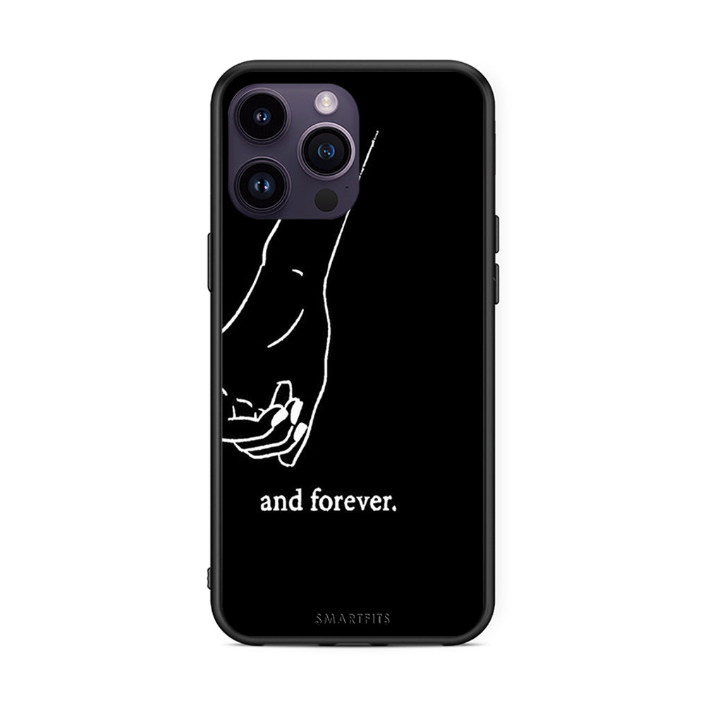 iPhone 14 Pro Always & Forever 2 Θήκη Αγίου Βαλεντίνου από τη Smartfits με σχέδιο στο πίσω μέρος και μαύρο περίβλημα | Smartphone case with colorful back and black bezels by Smartfits