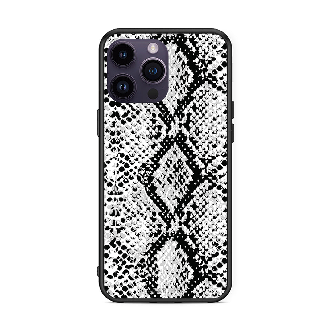 24 - iPhone 14 Pro White Snake Animal case, cover, bumper