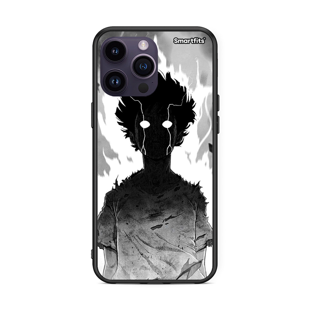 iPhone 15 Pro Anime Boy Θήκη από τη Smartfits με σχέδιο στο πίσω μέρος και μαύρο περίβλημα | Smartphone case with colorful back and black bezels by Smartfits