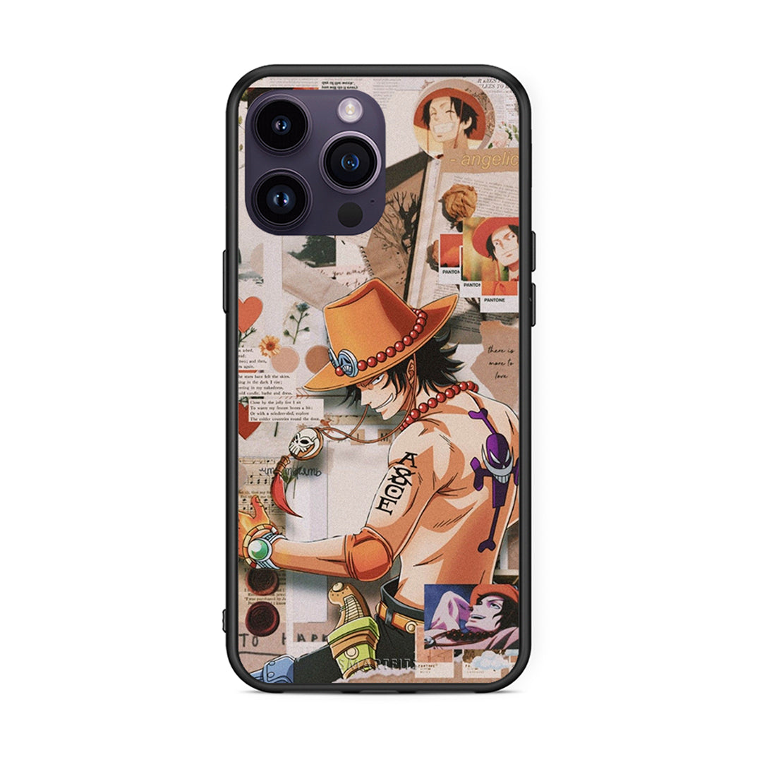 iPhone 14 Pro Anime Collage θήκη από τη Smartfits με σχέδιο στο πίσω μέρος και μαύρο περίβλημα | Smartphone case with colorful back and black bezels by Smartfits