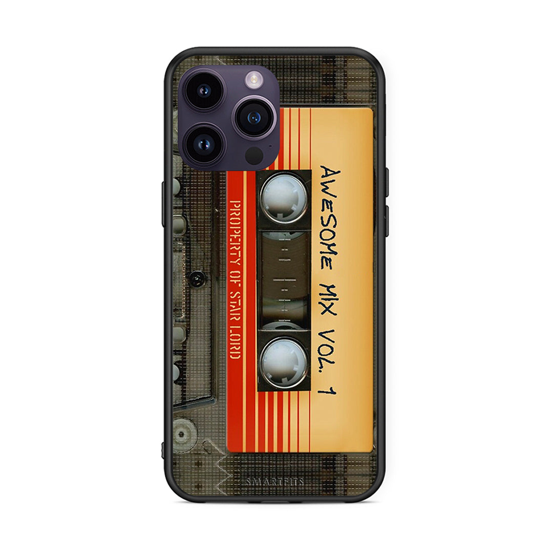 iPhone 14 Pro Awesome Mix θήκη από τη Smartfits με σχέδιο στο πίσω μέρος και μαύρο περίβλημα | Smartphone case with colorful back and black bezels by Smartfits