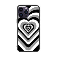 Thumbnail for iPhone 14 Pro Black Hearts θήκη από τη Smartfits με σχέδιο στο πίσω μέρος και μαύρο περίβλημα | Smartphone case with colorful back and black bezels by Smartfits