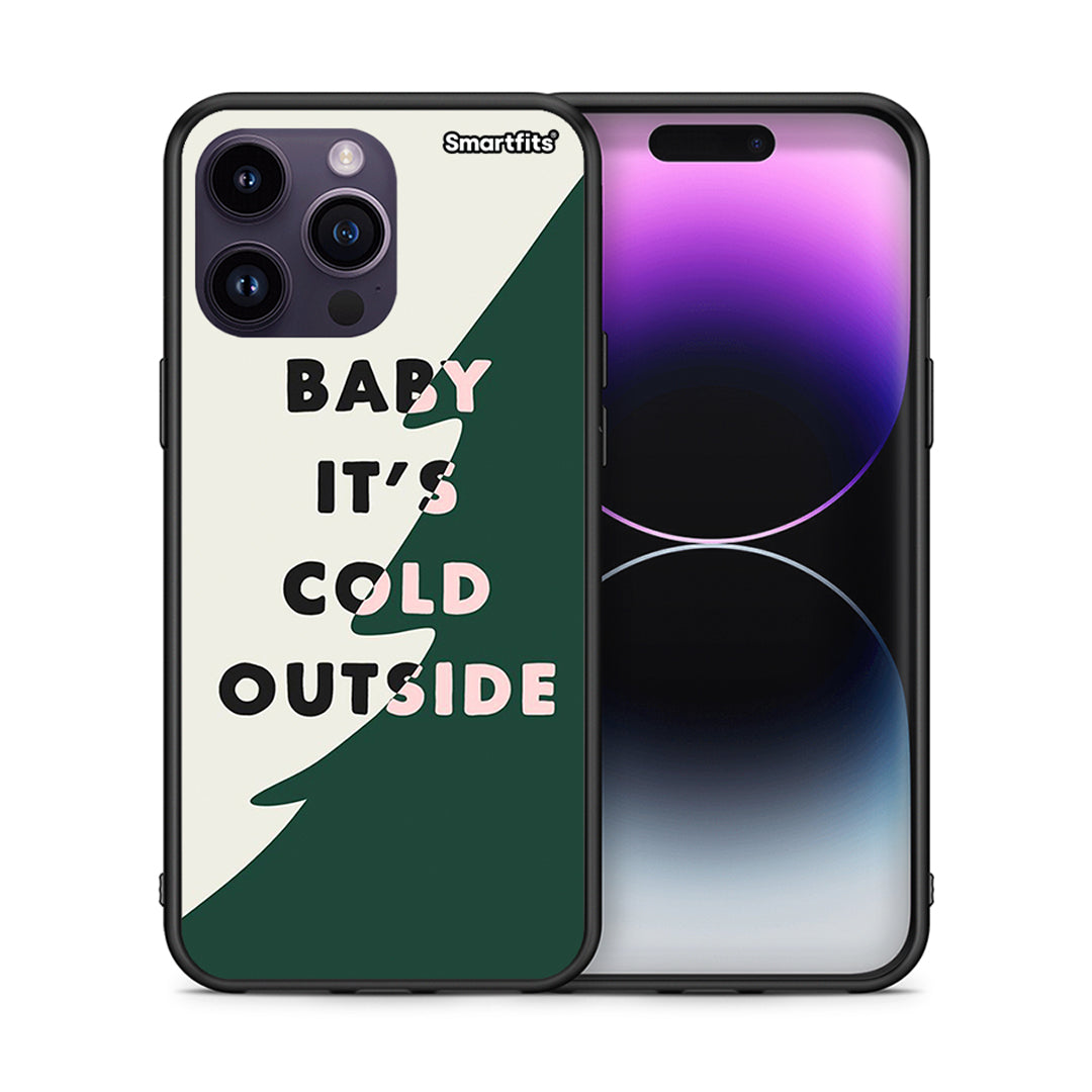 Θήκη iPhone 15 Pro Cold Outside από τη Smartfits με σχέδιο στο πίσω μέρος και μαύρο περίβλημα | iPhone 15 Pro Cold Outside case with colorful back and black bezels