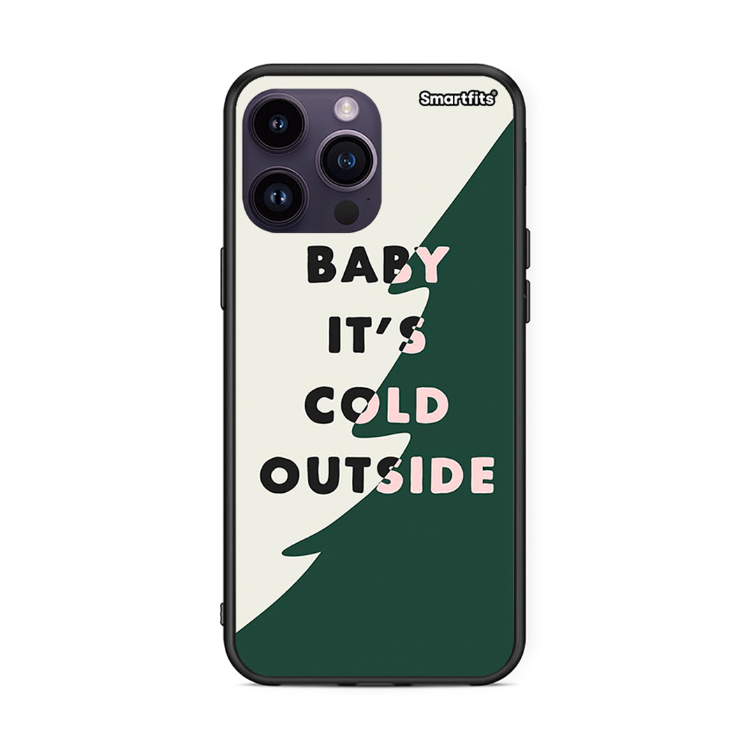 iPhone 15 Pro Cold Outside θήκη από τη Smartfits με σχέδιο στο πίσω μέρος και μαύρο περίβλημα | Smartphone case with colorful back and black bezels by Smartfits