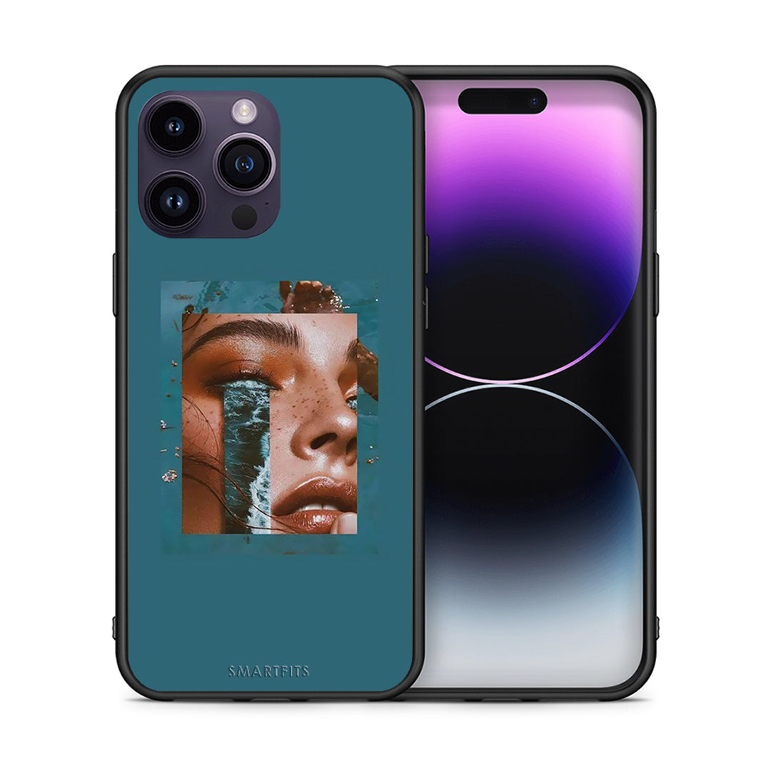 Θήκη iPhone 15 Pro Cry An Ocean από τη Smartfits με σχέδιο στο πίσω μέρος και μαύρο περίβλημα | iPhone 15 Pro Cry An Ocean case with colorful back and black bezels