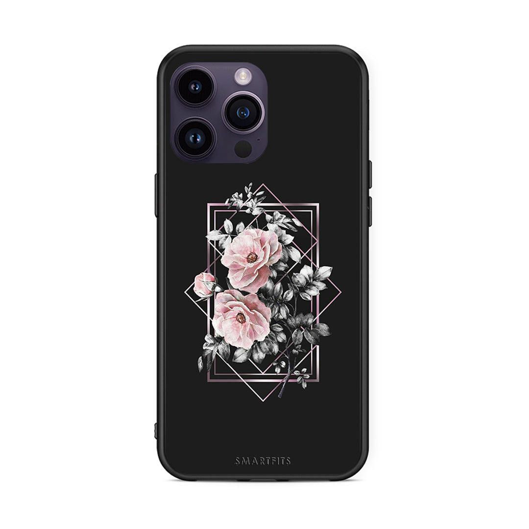 4 - iPhone 14 Pro Frame Flower case, cover, bumper