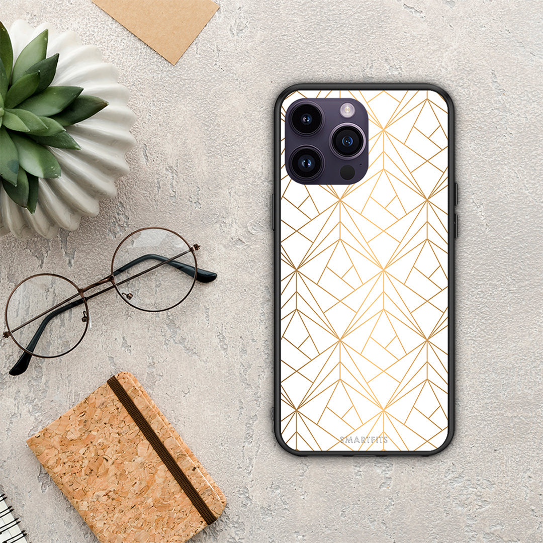Geometric Luxury White - iPhone 14 Pro case
