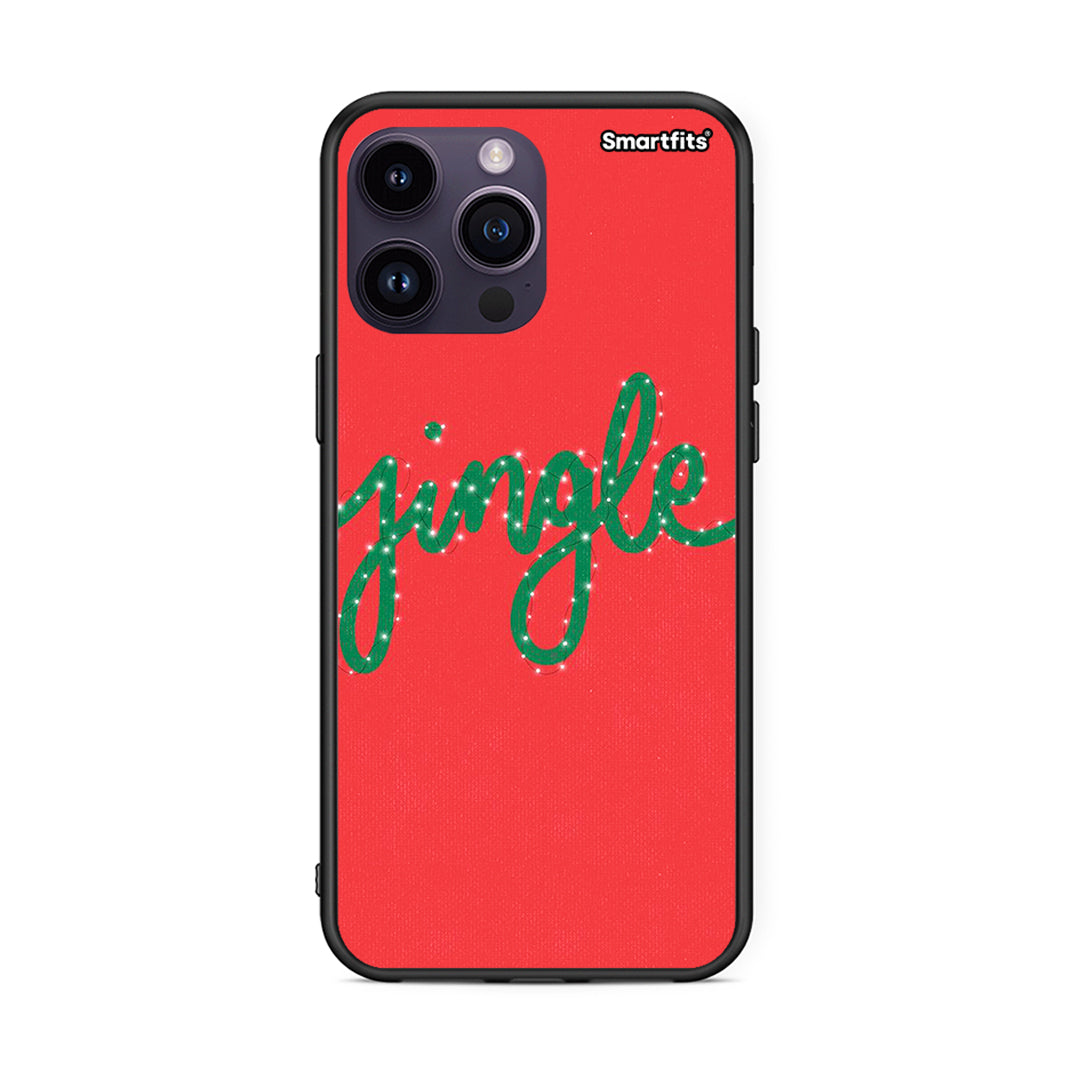 iPhone 15 Pro Jingle Xmas θήκη από τη Smartfits με σχέδιο στο πίσω μέρος και μαύρο περίβλημα | Smartphone case with colorful back and black bezels by Smartfits