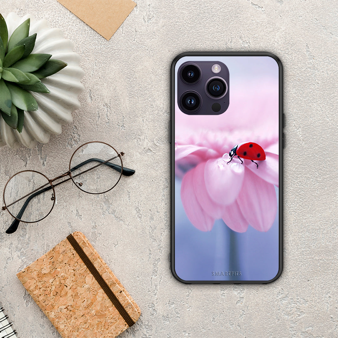 Ladybug Flower - iPhone 14 Pro case