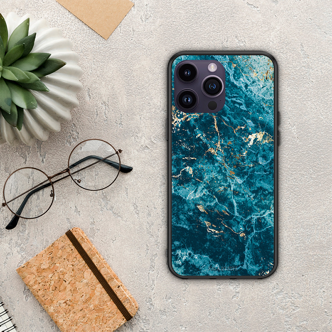 Marble Blue - iPhone 14 Pro case