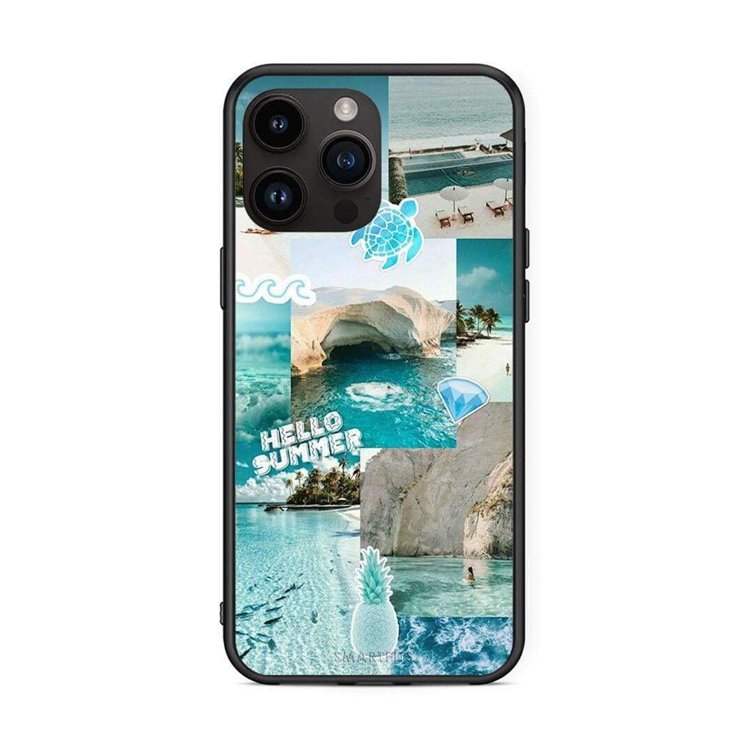 iPhone 15 Pro Max Aesthetic Summer Θήκη από τη Smartfits με σχέδιο στο πίσω μέρος και μαύρο περίβλημα | Smartphone case with colorful back and black bezels by Smartfits