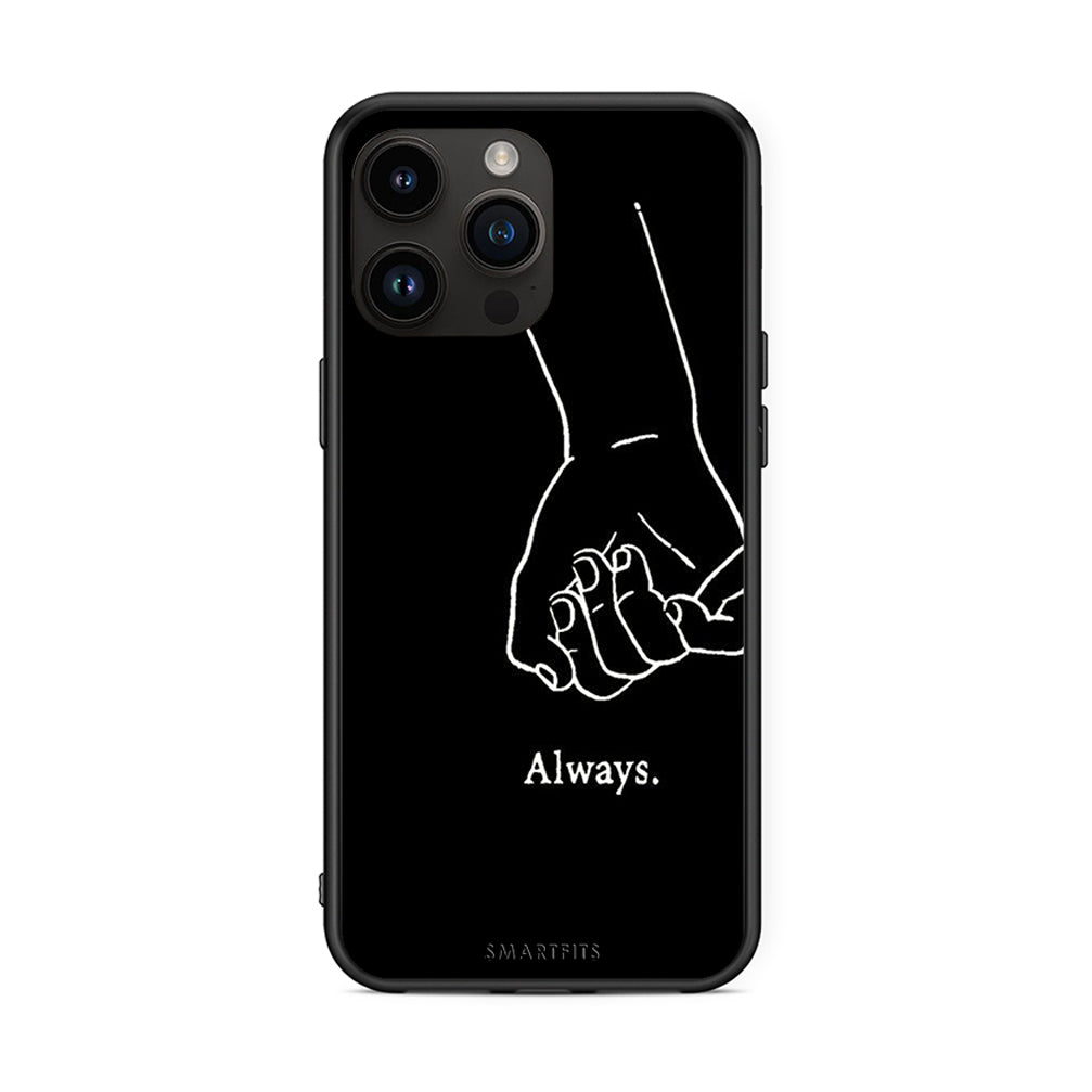 iPhone 15 Pro Max Always & Forever 1 Θήκη Αγίου Βαλεντίνου από τη Smartfits με σχέδιο στο πίσω μέρος και μαύρο περίβλημα | Smartphone case with colorful back and black bezels by Smartfits