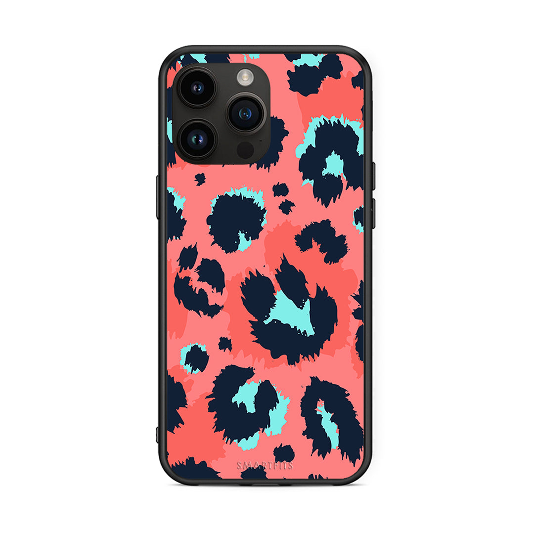 22 - iPhone 15 Pro Max Pink Leopard Animal case, cover, bumper