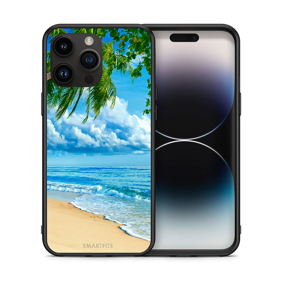 Θήκη iPhone 15 Pro Max Beautiful Beach από τη Smartfits με σχέδιο στο πίσω μέρος και μαύρο περίβλημα | iPhone 15 Pro Max Beautiful Beach case with colorful back and black bezels