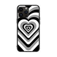 Thumbnail for iPhone 15 Pro Max Black Hearts θήκη από τη Smartfits με σχέδιο στο πίσω μέρος και μαύρο περίβλημα | Smartphone case with colorful back and black bezels by Smartfits
