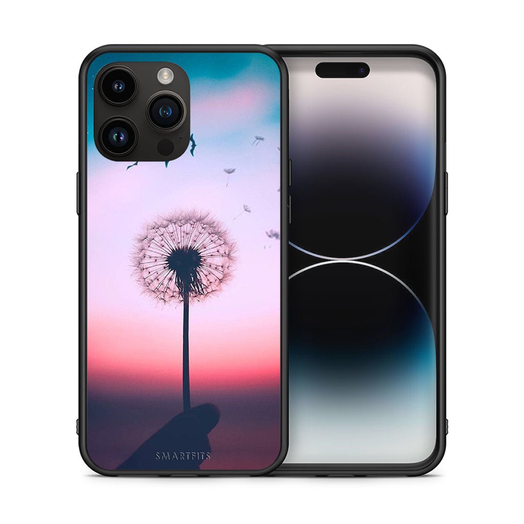 Θήκη iPhone 14 Pro Max Wish Boho από τη Smartfits με σχέδιο στο πίσω μέρος και μαύρο περίβλημα | iPhone 14 Pro Max Wish Boho case with colorful back and black bezels