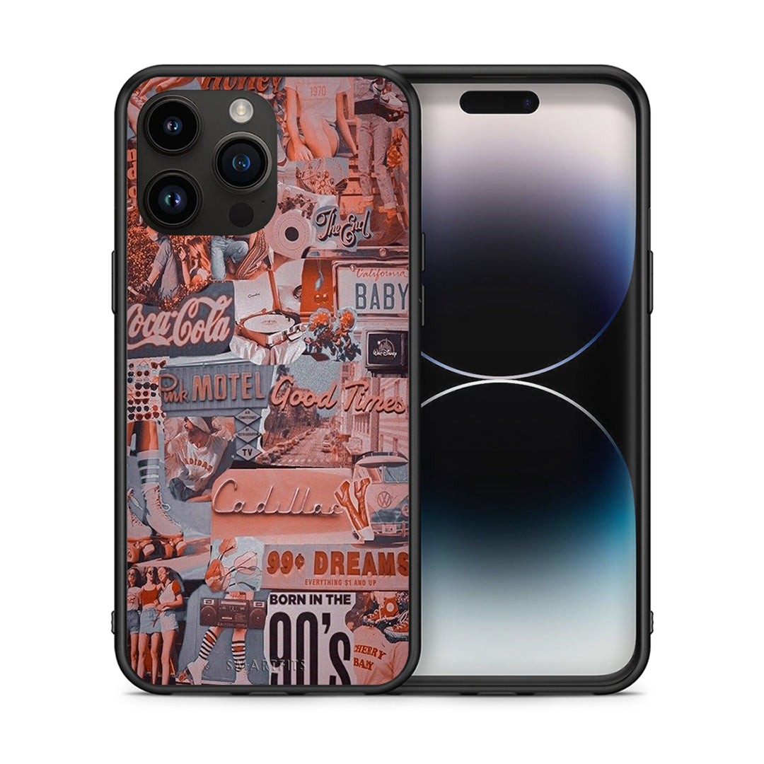 Θήκη iPhone 14 Pro Max Born In 90s από τη Smartfits με σχέδιο στο πίσω μέρος και μαύρο περίβλημα | iPhone 14 Pro Max Born In 90s case with colorful back and black bezels