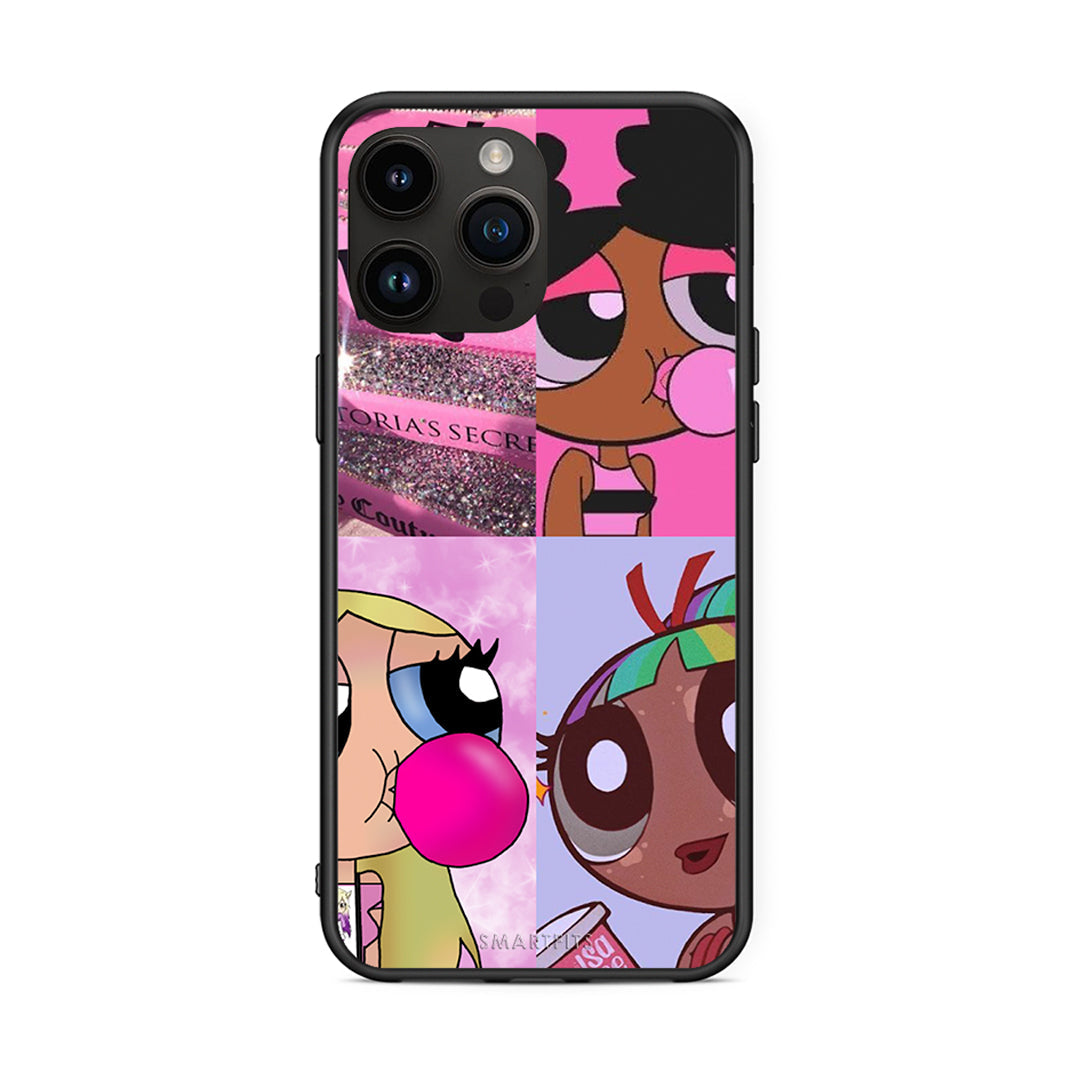 iPhone 15 Pro Max Bubble Girls Θήκη Αγίου Βαλεντίνου από τη Smartfits με σχέδιο στο πίσω μέρος και μαύρο περίβλημα | Smartphone case with colorful back and black bezels by Smartfits