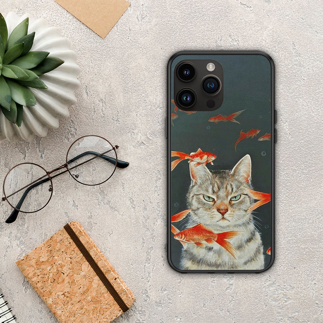 Cat Goldfish - iPhone 14 Pro max case