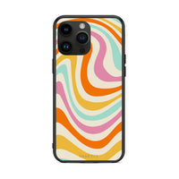 Thumbnail for iPhone 15 Pro Max Colourful Waves θήκη από τη Smartfits με σχέδιο στο πίσω μέρος και μαύρο περίβλημα | Smartphone case with colorful back and black bezels by Smartfits