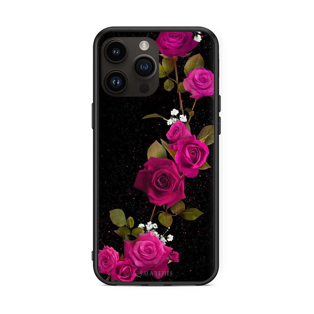 4 - iPhone 15 Pro Max Red Roses Flower case, cover, bumper
