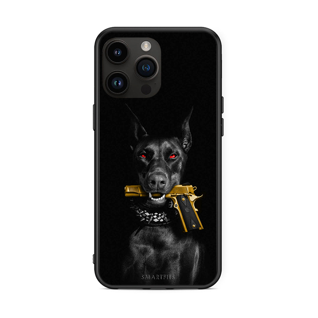 iPhone 14 Pro Max Golden Gun Θήκη Αγίου Βαλεντίνου από τη Smartfits με σχέδιο στο πίσω μέρος και μαύρο περίβλημα | Smartphone case with colorful back and black bezels by Smartfits