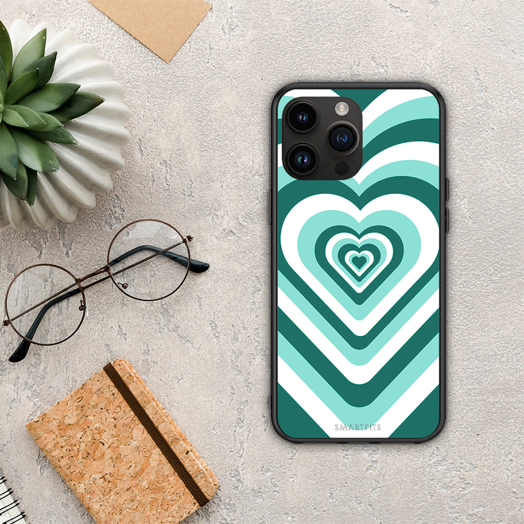 Green Hearts - iPhone 15 Pro max case