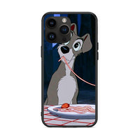 Thumbnail for iPhone 15 Pro Max Lady And Tramp 1 Θήκη Αγίου Βαλεντίνου από τη Smartfits με σχέδιο στο πίσω μέρος και μαύρο περίβλημα | Smartphone case with colorful back and black bezels by Smartfits