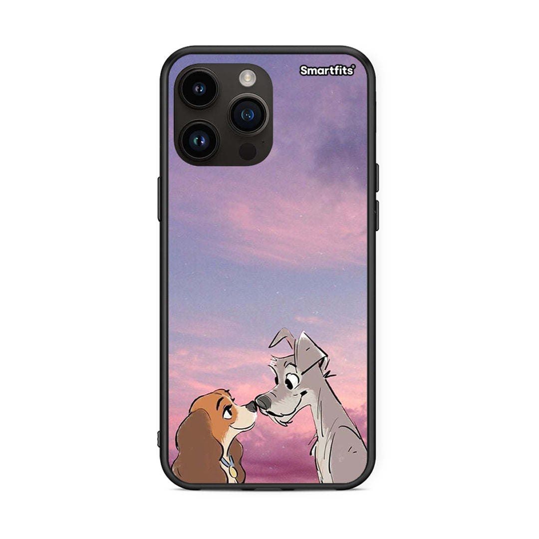 iPhone 14 Pro Max Lady And Tramp θήκη από τη Smartfits με σχέδιο στο πίσω μέρος και μαύρο περίβλημα | Smartphone case with colorful back and black bezels by Smartfits