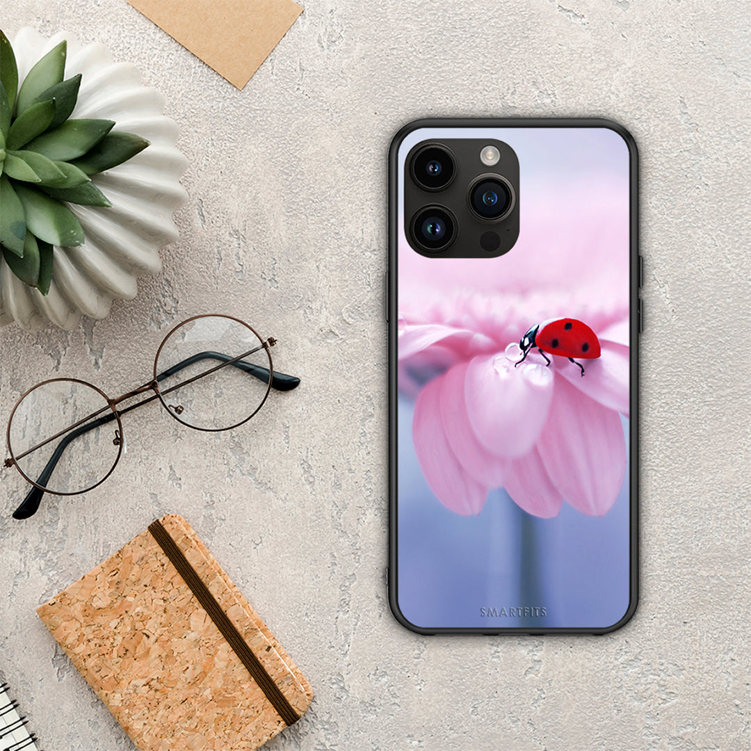 Ladybug Flower - iPhone 15 Pro max case