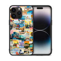Thumbnail for Θήκη iPhone 14 Pro Max Live To Travel από τη Smartfits με σχέδιο στο πίσω μέρος και μαύρο περίβλημα | iPhone 14 Pro Max Live To Travel case with colorful back and black bezels