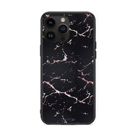 Thumbnail for 4 - iPhone 14 Pro Max Black Rosegold Marble case, cover, bumper