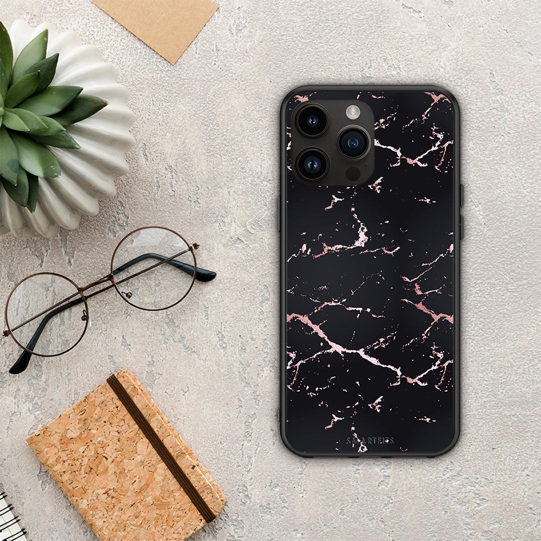 Marble Black Rosegold - iPhone 14 Pro Max case