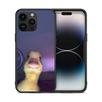 Thumbnail for Θήκη iPhone 15 Pro Max Meme Duck από τη Smartfits με σχέδιο στο πίσω μέρος και μαύρο περίβλημα | iPhone 15 Pro Max Meme Duck case with colorful back and black bezels