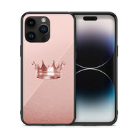 Thumbnail for Θήκη iPhone 15 Pro Max Crown Minimal από τη Smartfits με σχέδιο στο πίσω μέρος και μαύρο περίβλημα | iPhone 15 Pro Max Crown Minimal case with colorful back and black bezels