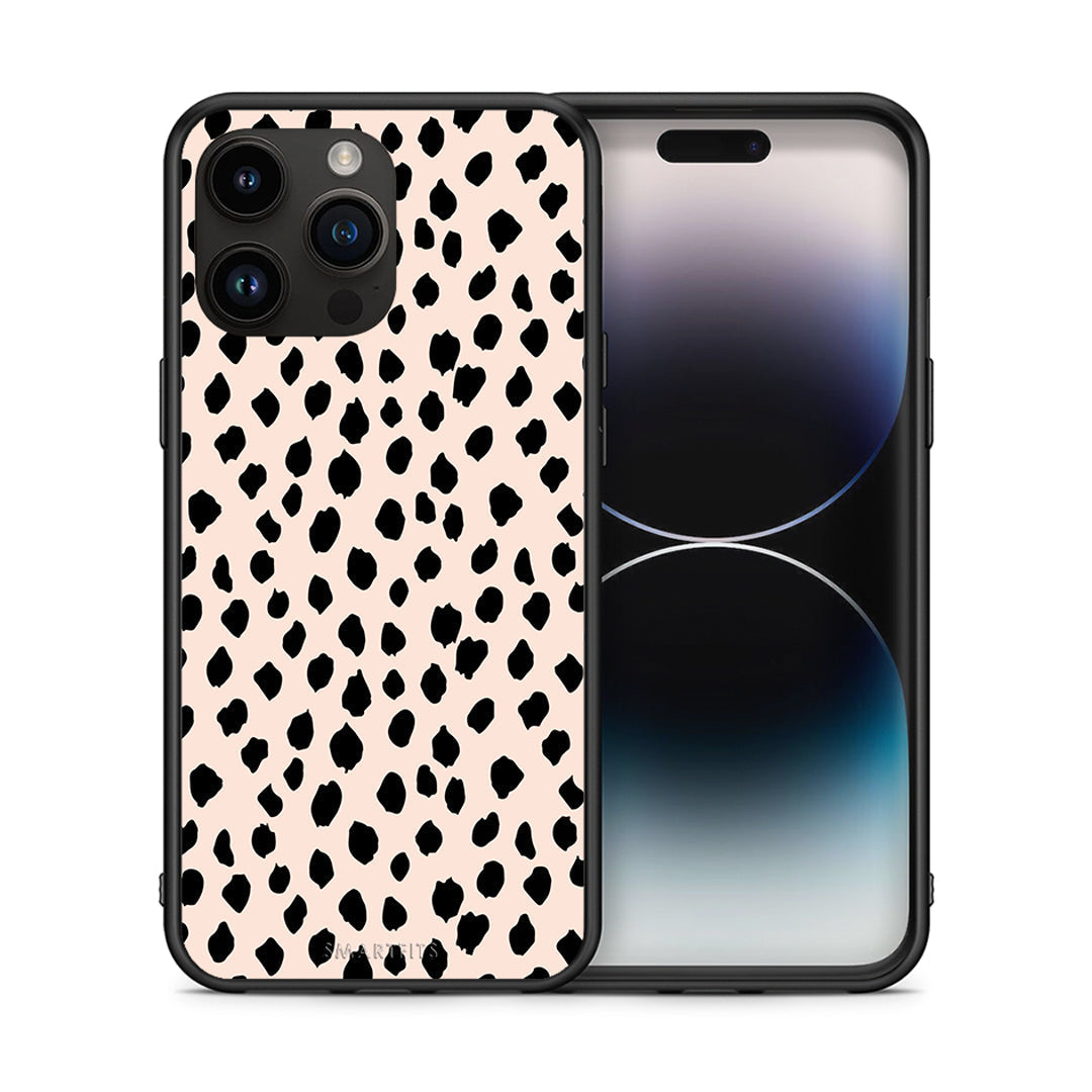 Θήκη iPhone 15 Pro Max New Polka Dots από τη Smartfits με σχέδιο στο πίσω μέρος και μαύρο περίβλημα | iPhone 15 Pro Max New Polka Dots case with colorful back and black bezels