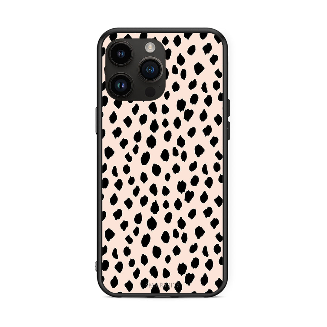 iPhone 15 Pro Max New Polka Dots θήκη από τη Smartfits με σχέδιο στο πίσω μέρος και μαύρο περίβλημα | Smartphone case with colorful back and black bezels by Smartfits