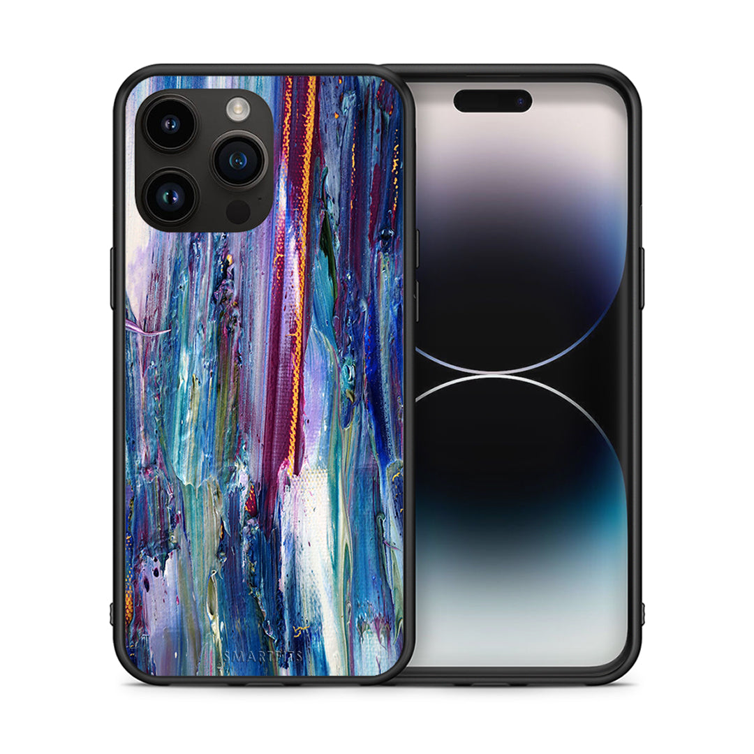 Θήκη iPhone 14 Pro Max Winter Paint από τη Smartfits με σχέδιο στο πίσω μέρος και μαύρο περίβλημα | iPhone 14 Pro Max Winter Paint case with colorful back and black bezels